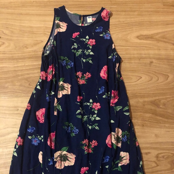 Navy blue floral dress Old Navy - Picture 2 of 3